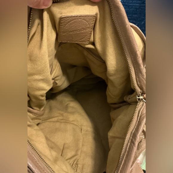 A Rare Vintage Romygold Beige Tan Leather Large Heavy slash tote handbag Bag - Picture 5 of 5